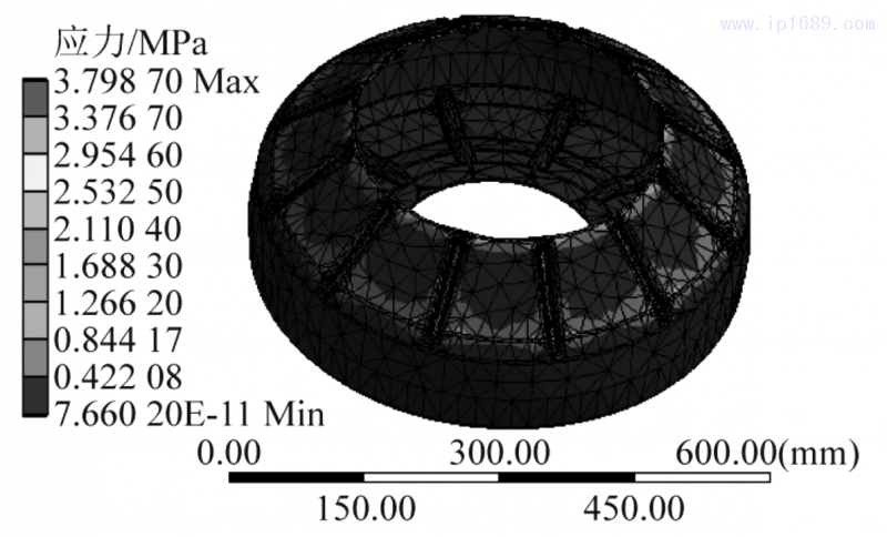 图 8 优化模型应力结果