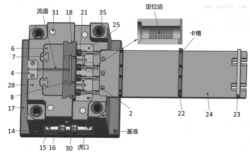 图10 动模侧模具结构3D图