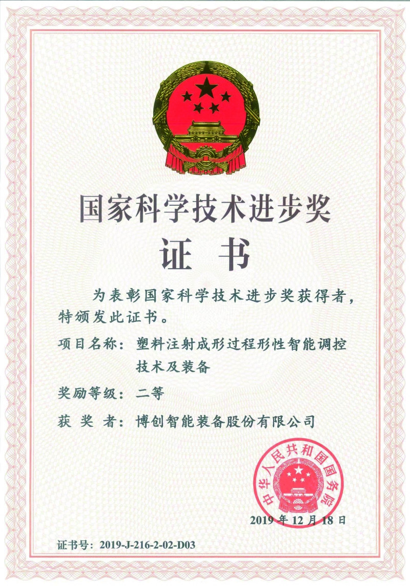 荣获国家科学技术进步奖二等奖